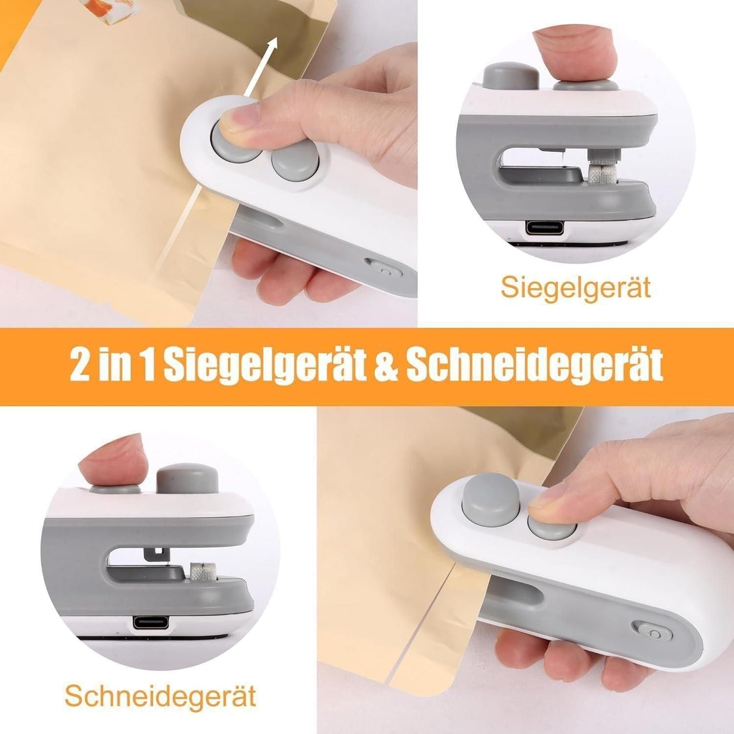 Portable Mini Sealing Machine 2-in-1 (USB Rechargeable)