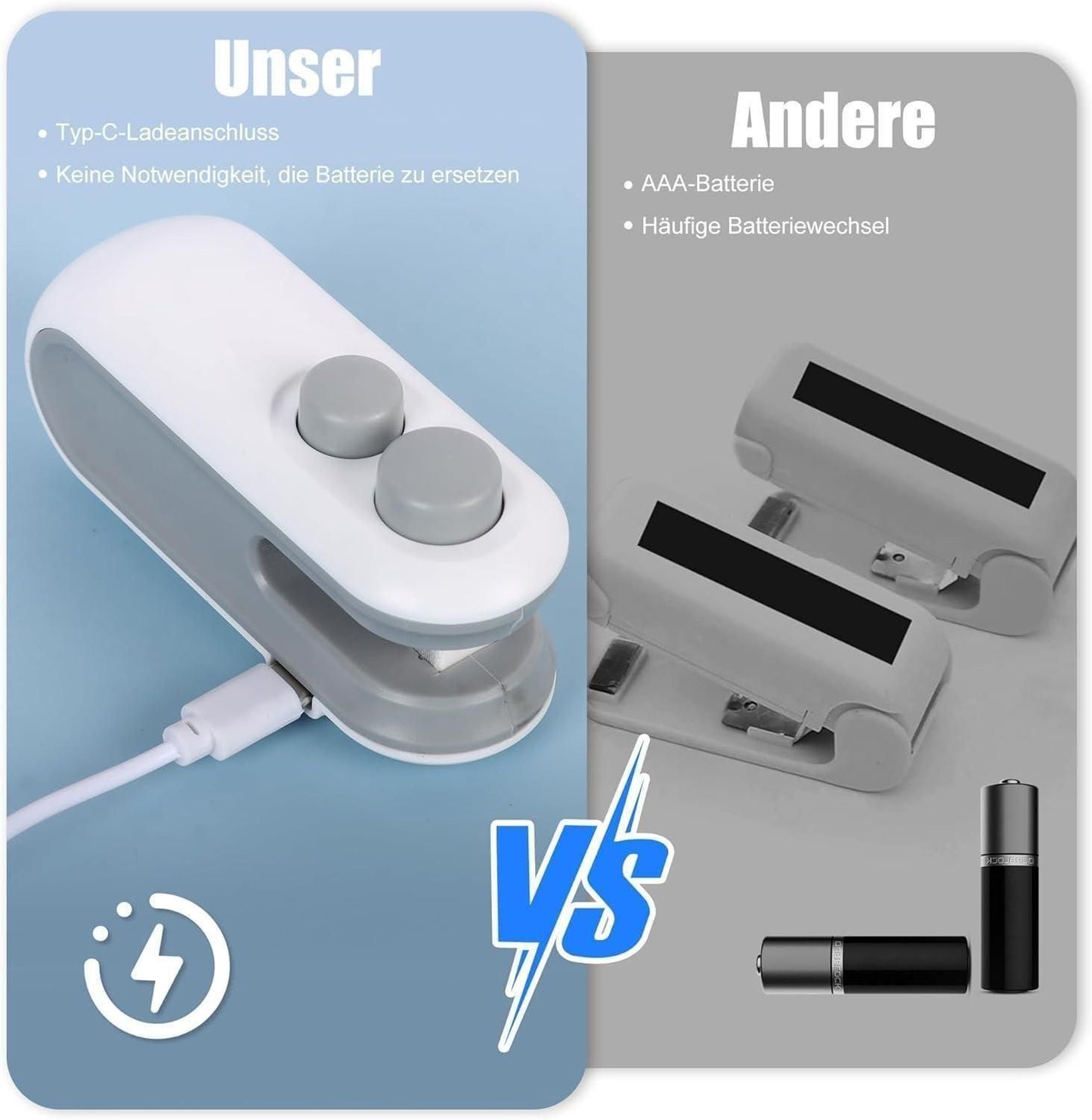 Portable Mini Sealing Machine 2-in-1 (USB Rechargeable)